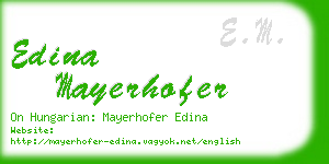 edina mayerhofer business card